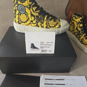 Men's Versace Barocco High Top Greca Sneakers Size 46 (US-M -12)